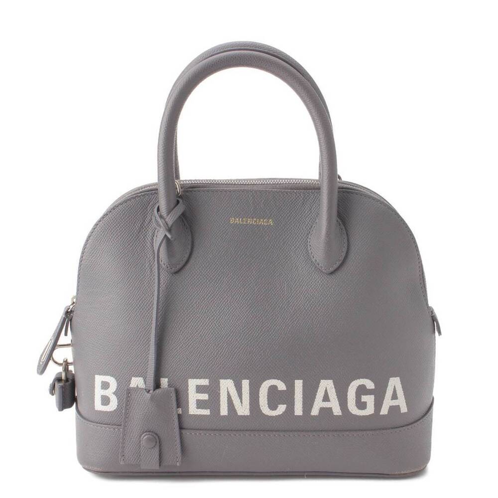 Balenciaga Ville Top Handle Leather Handbag Gray